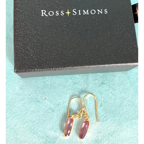 Ross Simons 3.50 ct. t.w. Pink Topaz Drop Earrings in 18kt Gold Over Sterling - Picture 1 of 2